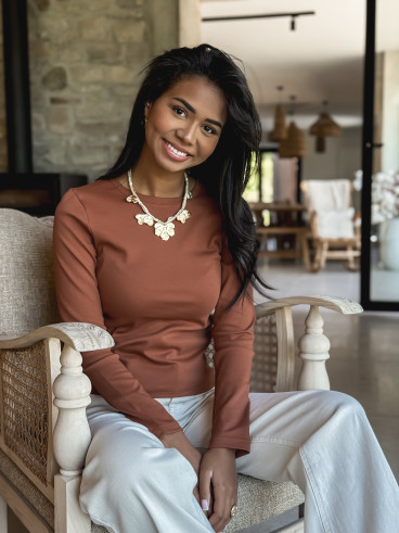 Blouse Celenya - Camel