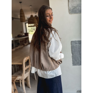 Veste sans manches Carlyne - Beige