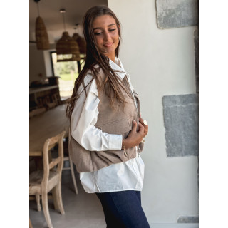 Veste sans manches Carlyne - Beige