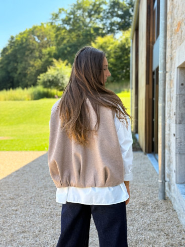 Veste sans manches Carlyne - Beige