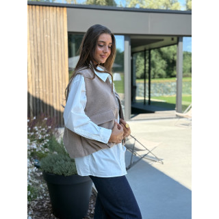 Veste sans manches Carlyne - Beige