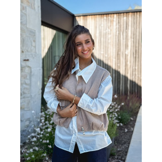 Veste sans manches Carlyne - Beige