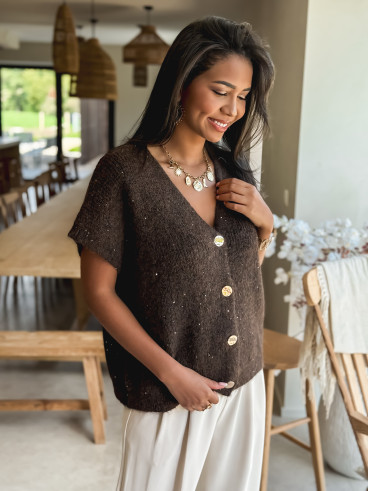 Gilet Ayline - Chocolat