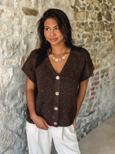 Gilet Ayline - Chocolat