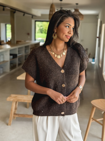 Gilet Ayline - Chocolat