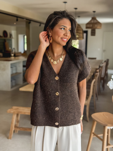 Gilet Ayline - Chocolat