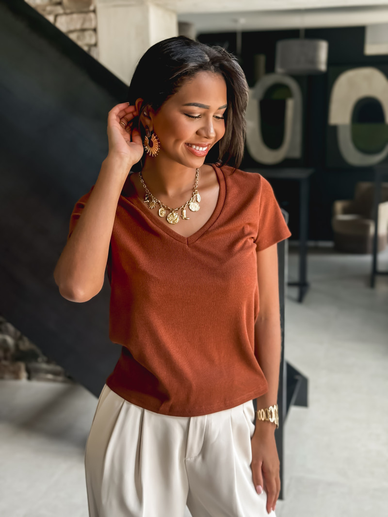 T-shirt Manuela - Camel