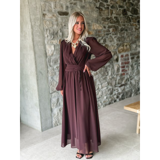Robe longue Odéline - Chocolat