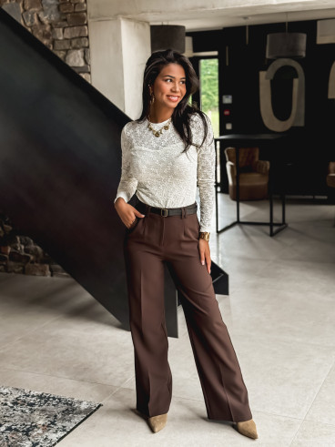 Pantalon Nathalie - Chocolat
