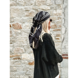 Foulard à motifs Vanessa - Noir