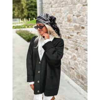 Foulard à motifs Vanessa - Noir