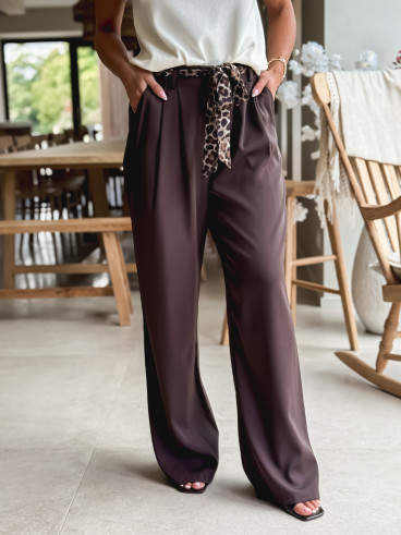 Pantalon Rosaleen - Chocolat/Léopard