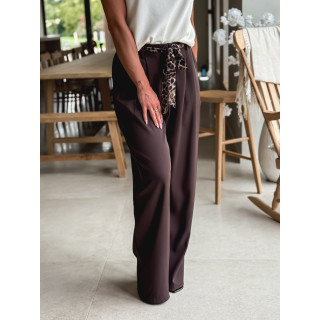 Pantalon Rosaleen - Chocolat/Léopard