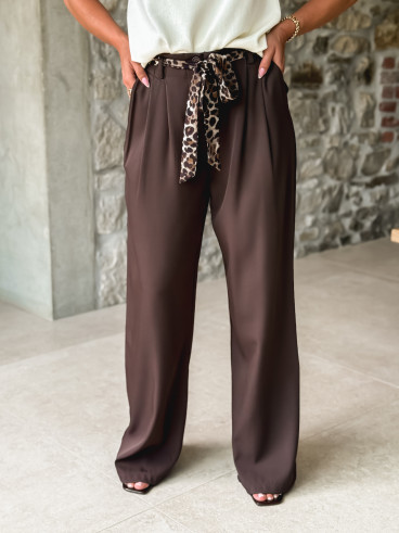 Pantalon Rosaleen - Chocolat/Léopard