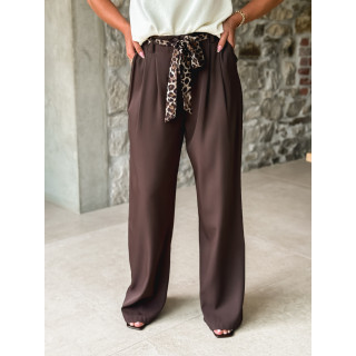 Pantalon Rosaleen - Chocolat/Léopard