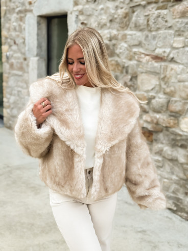 Veste en fourrure Careen - Beige