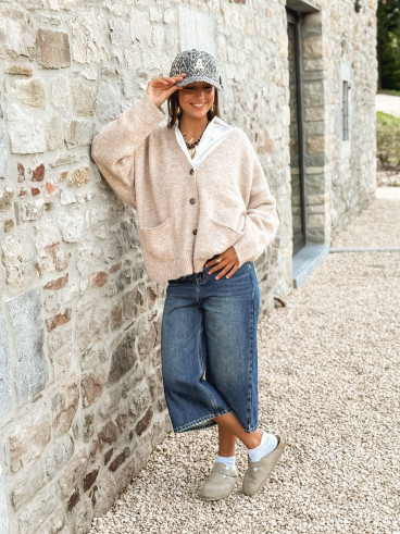 Casquette Léopard Humberta - Beige/Noir