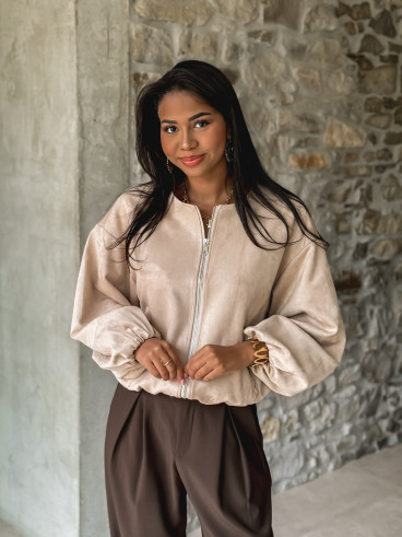 Veste en suédine Hénora - Beige