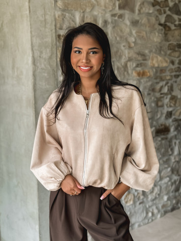 Veste en suédine Hénora - Beige