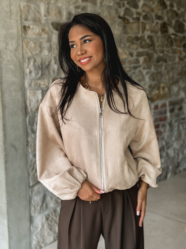 Veste en suédine Hénora - Beige