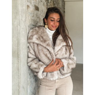 Veste en fausse fourrure Zéliana - Greige
