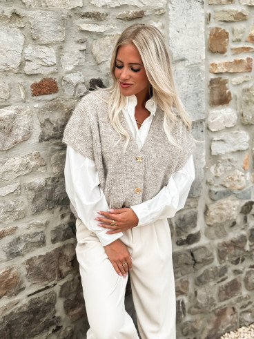 Gilet Ayline - Taupe