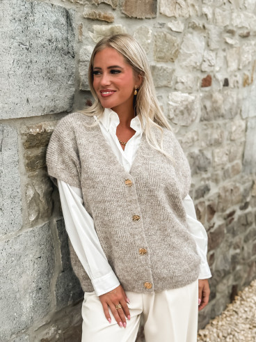 Gilet Ayline - Taupe