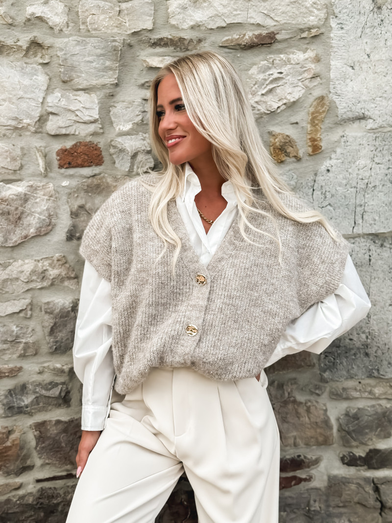 Gilet Ayline - Taupe