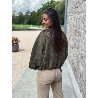 Veste en suédine Hénora - Kaki