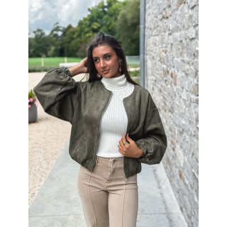 Veste en suédine Hénora - Kaki