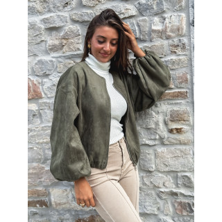 Veste en suédine Hénora - Kaki