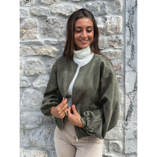 Veste en suédine Hénora - Kaki