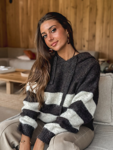 Pull Dita - Beige/Chocolat