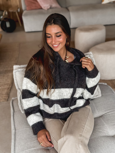 Pull Dita - Beige/Chocolat