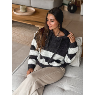 Pull Dita - Beige/Chocolat