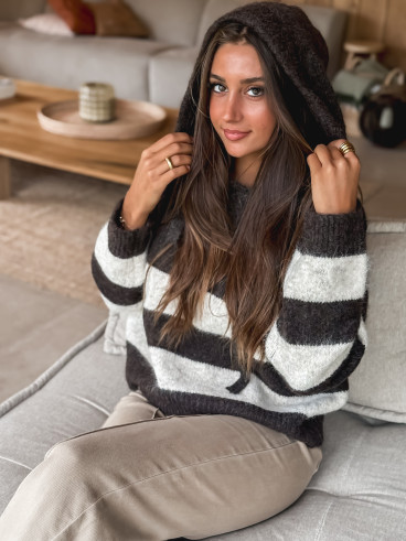 Pull Dita - Beige/Chocolat