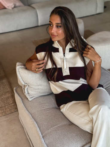 Pull Aveline - Choco/Beige