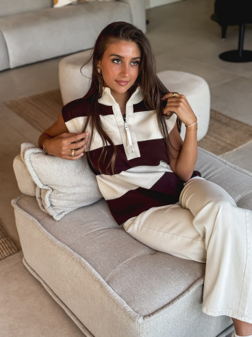 Pull Aveline - Choco/Beige