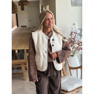 Veste sans manches aïnoa - Ecru