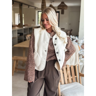 Veste sans manches aïnoa - Ecru