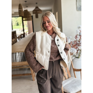 Veste sans manches aïnoa - Ecru