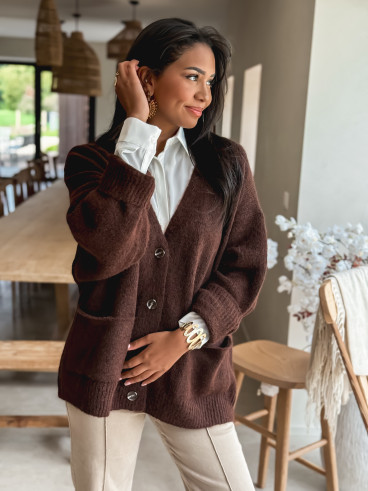 Gilet Gaïa - Chocolat