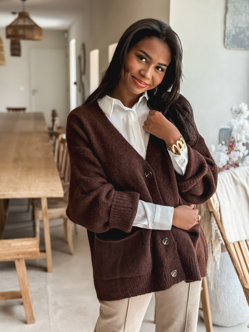Gilet Gaïa - Chocolat