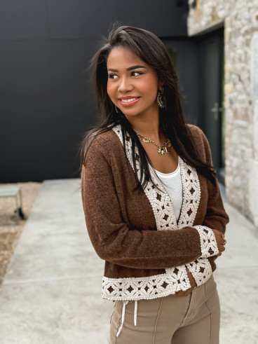 Gilet Zahia - Chocolat