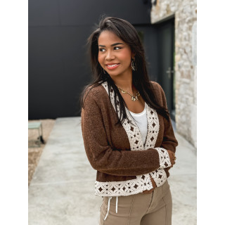 Gilet Zahia - Chocolat
