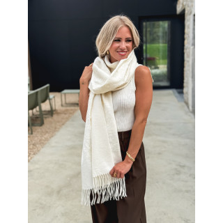 Echarpe à motifs Lidya - Ecru