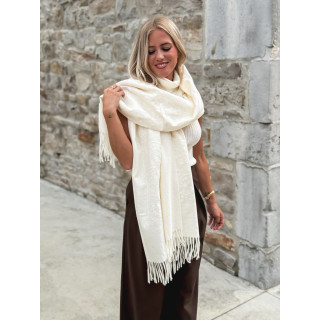 Echarpe à motifs Lidya - Ecru