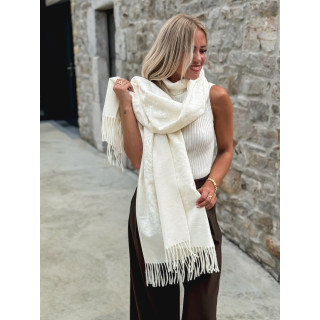 Echarpe à motifs Lidya - Ecru