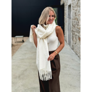 Echarpe à motifs Lidya - Ecru