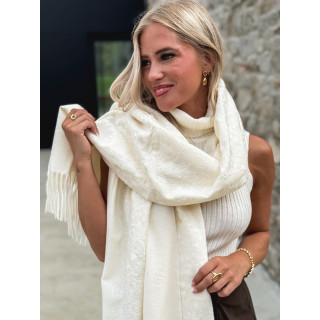 Echarpe à motifs Lidya - Ecru